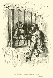 Don Quichotte ramené chez lui dans une cage - John Gilbert